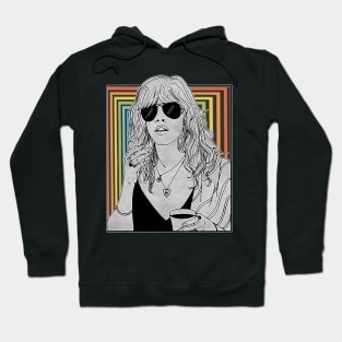 Stevie Nicks - retro Vintage Styled rainbow Hoodie